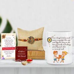 Peacock-Design Rakhi with Roli Chawal & Mug-image-8
