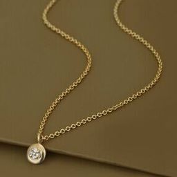 Gold-Plated Stone-Studded Pendant with Chain-image-28