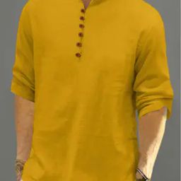 Men Regular Fit Short Kurta-image-100