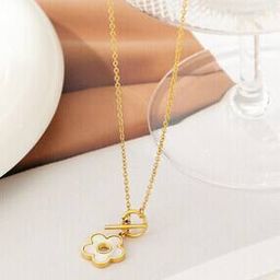 Floral Stone Studded Pendant-image-21