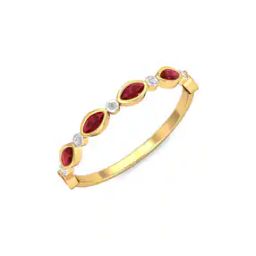 Yellow Gold Stone-Studded Ruby Delight Ring-image-61
