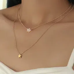 Gold-Plated Layered Necklace-image-13