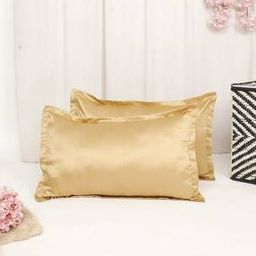 Set of 2 Silky Satin with Flange border pillow cover -picture-26