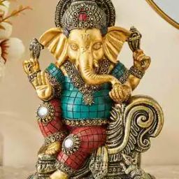 Alpana Polyresin Ganesha Sitting On Chair Figurine-image-7
