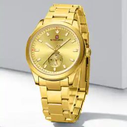 Men Analogue Watch with Golden Strap-NF9231GGG-image-55