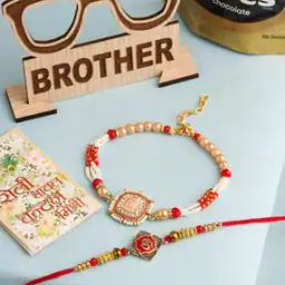 Men Set of 2 Beaded Tie-Up & Lumba Rakhis-image-37