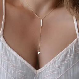 Gold-Plated Geometric Necklace-image-70