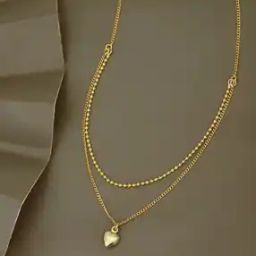 Women Gold-Plated Layered Necklace-image-1