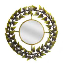 Round Mirror with Golden Borders-23