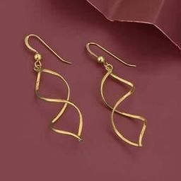 Women Gold-Plated Drop Earrings-image-43