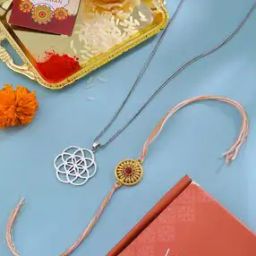Tie-Up Rakhi with Link Chain Pendant-image-40