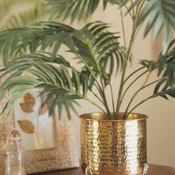 Hammered Metallic Table Planter-49
