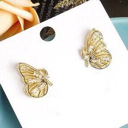 Stone-Studded Stud Earrings-image-67