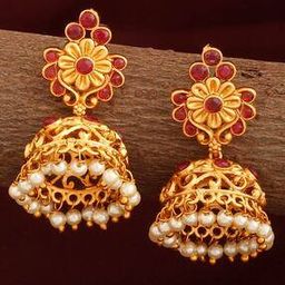 Jhumkas with Beads-image-31