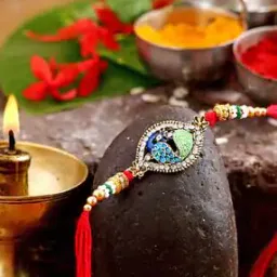 vighnaharta fashion jewellery Stone-Studded Beaded Tie-Up Rakhi-picture-26