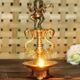 Lord Ganesha Wick Diya Stand-image-46