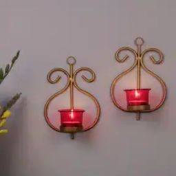 Set of 2 Antique Wall Candle Holder-22