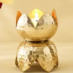 Metal Hammered Votive Holder-image-42