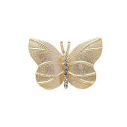 Butterfly Pattern Brooch with Stone-Accent-image-25