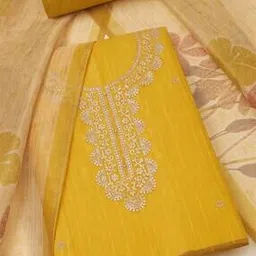 Women Embroidered 3-Piece Unstitched Dress Material-image-16
