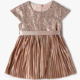 Girls Sequinned Embellished Fit & Flare Dress-image-31