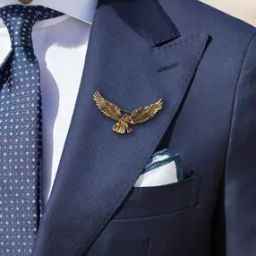 Men Winged Eagle Lapel Pin-28