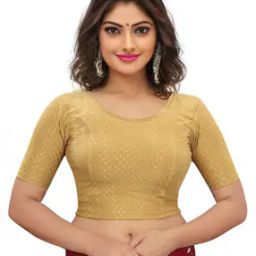 Women Patterned Round-Neck Slip-On Blouse-image-98
