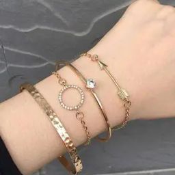 Set of 4 Gold-Plated Bracelets-image-26
