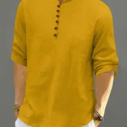 Men Regular Fit Short Kurta with Full Sleeves-picture-25