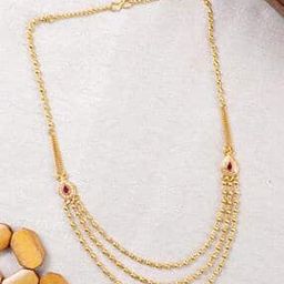 Gold-Plated Triple Layered Necklace-17