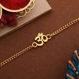 Gold-Plated Om-Design Rakhi-42