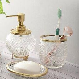 Ava Crystal Cut Bathroom Set -22