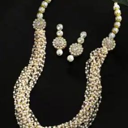 Gold-Plated Necklace & Earrings Set-image-12