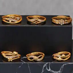 Pack of 6 Women Stone-Studded Rings-42