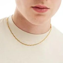 Men Waterproof Stainless Steel Twist Neck Chain-27