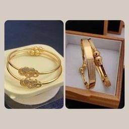 Women Set of 4 Gold-Plated Stone-Studded Bangles-29