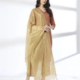 Women Checked Dupatta with Tassels-18