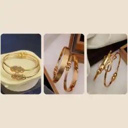 Set of 3 Women Gold-Plated Stone-Studded Bangles-image-75