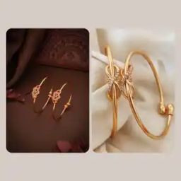 Set of 4 Women Gold-Plated Stone-Studded Bangles-76