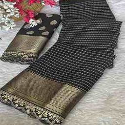 Women Embellished Saree with Lace Detail-image-33