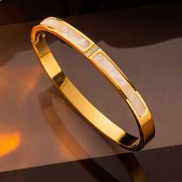 Gold-Plated Stone-Studded Cuff Bracelet-30