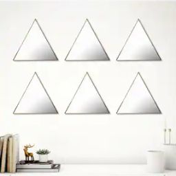 Reflection Karol Set of 6 Triangle Decorative Wall Mirrors-8