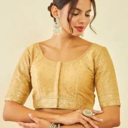 Embroidered Round-Neck Blouse-28