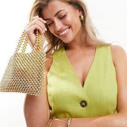 Women Beaded Mini Ball Grab Clutch-image-9