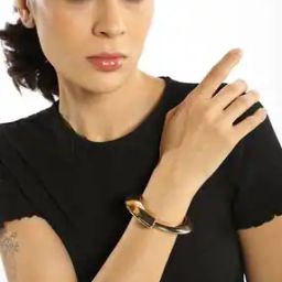 Women Bangle Bracelet with Abstract Detail-image-34