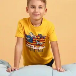 Boys Graphic Print Regular Fit Crew-Neck T-Shirt-picture-10