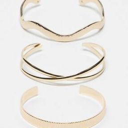 Pack of 3 Cuff Bracelets with Mixed Design-7