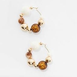 Hoop Earrings with Mixed Bead Design-50