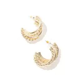 Stud Earrings with Wire Detail-image-6