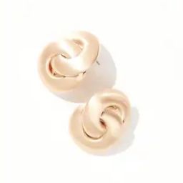 Stud Earrings with Double Circle Detail-42
